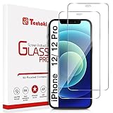Tentoki 2 Stück, für Panzerglas iPhone 12/12 Pro 6,1 Zoll...