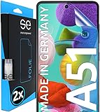 2x se® 3D SCHUTZFOLIE Transparent für Samsung Galaxy A51,Selbstheilend, 100%...