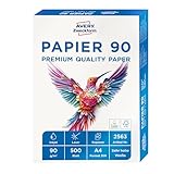 AVERY Zweckform 2563 Drucker-/Kopierpapier (500 Blatt, 90 g/m², DIN A4 Papier,...