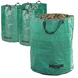 AllRight 4 x 272 Liter Gartenabfallsack Stabil Gartensack Selbstaufstellend Laubsäcke...