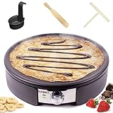 Duronic PM152 Crepesmaker | Crepes-Eisen für 37 cm XXL Crêpes | Tortillas...