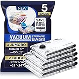 Vakuumbeutel für Bettdecken 5 Stück 3 Jumbo 100X80cm 2 Groß 80x60cm Vacuum Bags for...