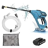 WESCO Akku Hochdruckreiniger,18V 2.0Ah Mobiler Hochdruckwasserpistole mit 5...