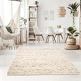 Taracarpet Handweb-Teppich Oslo Wolle im Skandinavischem Landhaus Design Wohnzimmer...