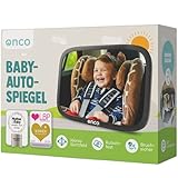 Onco 360° Baby Autospiegel - 2025 Vergleichssieger, 100% bruchsicher & rutschfest, 2024 &...