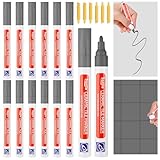 Sinofort Fugenstift Dunkelgrau,12Stück Fugendunkelgrau Stift für Fliesen...
