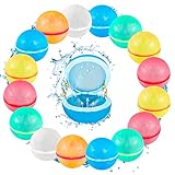 SOPPYCID 16 Stück wiederverwendbare Wasserballons, weiche...
