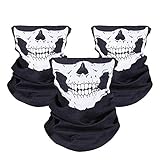 JTDEAL [3 Stück] Motorrad Totenkopf Maske, Sturmmaske, Skull Skelett Maske für Motorrad...