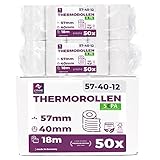 Ec-Cash Thermorollen 57mm x 18m x 12mm | Kassenrollen | Thermopapier | Bonrollen...