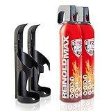 XENOTEC Premium Feuerlöschspray – 2 x 750ml – 2 Wandhalter - Stopfire –...