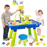 KalaDuck Sand Wassertisch Kinder, 2 in 1 Sand Wasserspieltisch Spiel mit...