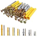 270 Stück Wanddübel undSchrauben Set Schrauben und Dübel, Gipskartonschrauben,...