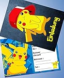 12 Einladungskarten & 12 Umschläge für Geburtstag Partys und Kindergeburtstag...