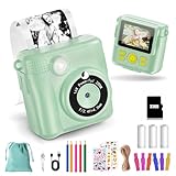KinderKamera - Sofortbildkamera DigitalKamera Print 1080P - 16x Digitalzoom 2.4'...