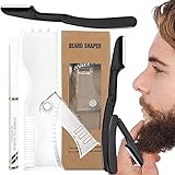 ERYUE Bartformwerkzeug, Verstellbares Bartschablonen-Werkzeug für Männer transparent,...