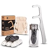Geordinary® Nachhaltiger Zahnreinigungs-Set 6x Zahnseide mit Aktivkohle aus Bambus und...
