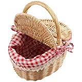 Happysnow Wicker Picknick Korb im Land Haus mit Deckel und & Liner für Picknicks, Partys...
