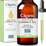 Cliganic 100 % reines Vitamin E Öl für Haut, Haare und Gesicht - 30.000 IE...