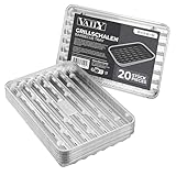 Vaily Alu Grillschalen Grillpfanne 20er Pack - Tropfschale Zubehör für BBQ, Camping und...