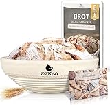 Exitoso Gärkörbchen rund 1kg aus Peddigrohr Ø25cm - Beige inkl. (E-Book...