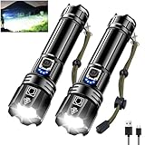 Glarylight Taschenlampe LED Aufladbar 500000 Lumen, LED Taschenlampe Extrem Hell...