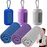 Puasok 3 Stück Kühltuch, Kühlende Handtücher 30x90cm für Nacken & Sport,...