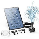 AISITIN Solar Springbrunnen 2.5W DIY Solar Teichpumpe 2025 Upgrade mit 1.2 m Wasserleitung...
