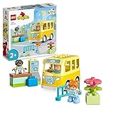LEGO DUPLO Die Busfahrt Set, Bus-Spielzeug zum Aufbau sozialer Fähigkeiten,...
