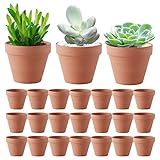 LUFEIS Tontöpfe Klein, 24 Stücke 3.5cm Mini Terrakotta Tontöpfe, Kleine...