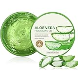 Aloe Vera Gel, 300ml Aloe Vera Gel Bio für Gesicht,Ideal für Sonnenbrand Reparieren,...