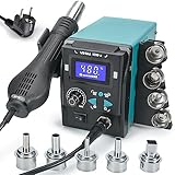 YIHUA 959D-II Heißluft Lötstation digital heißluftlötstation SMD entlötstation mit...