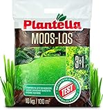 Plantella Moos-los 3-in-1 Rasendünger mit Moosvernichter, 10 kg | lüftet,...