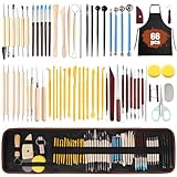 TOSUTO Modellierwerkzeug Set,66 Stück Modellier-Werkzeug Sculpting...