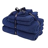 Everplush 6-teiliges Badetuch-Set, weiche Plüsch-Jacquard-Badetücher, sehr saugfähig...