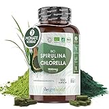 WeightWorld Bio Spirulina Chlorella - 180 Algen Kapseln - Nur 2 Kapseln pro Tag...