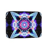 BROLEO Vierdimensionale Weltraumdrucke, tragbare, stoßfeste Laptophülle, 43,2 cm (17...