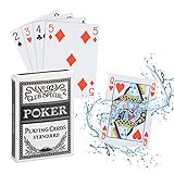 Relaxdays 10023628 Pokerkarten Plastik, wasserfestes Kartenspiel, reiß-& knickfest, 54...