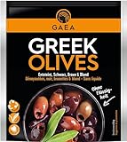 GAEA Kalamata Oliven ohne Stein | 8 x 150g | Natürlich schwarz & sonnengereift...