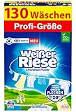 Weißer Riese Universal Pulver (130 Waschladungen), Vollwaschmittel riesig stark...