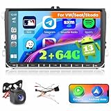 Ohradio 2G+64G Android Autoradio für VW Golf Polo Tiguan Touran Caddy Passat Sitz Stereo...