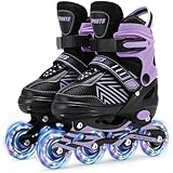 Inline Skates für Kinder Mädchen, Verstellbare Inliner Rollschuhe Kinder mit...