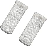 2 PCS Rolling Grillkorb, BBQ Zubehör Grillkorb Edelstahl, Grillkochzubehör, Zylinder...