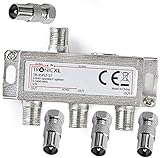 TronicXL 3fach BK Verteiler Premium Kabel Antennenverteiler Kabelfernsehen DVBC kompatibel...
