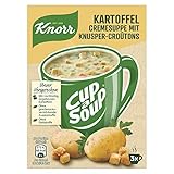 KNORR Cup a Soup Kartoffel Cremesuppe mit Knusper-Croûtons schnelle Suppe ohne...