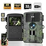 Wildkamera, 4K Video Wildtierkamera, 60MP Full HD WLAN mit Handyübertragung APP,...