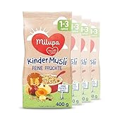Milupa Kindermüsli Feine Früchte – Getreide Frühstück Müsli von 1 bis 3 Jahre, Ohne...