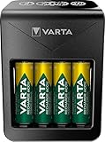 VARTA Akku Ladegerät, inkl. 4X AA 2100mAh, Batterieladegerät für wiederaufladbare...