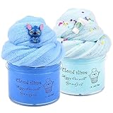 Cloud Slime Kit - 2 Pack Fluffy Slime, Soft and Non-Sticky, for Kids Party Favors and...
