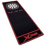 TW24 Turnier-Dartmatte rot/schwarz 237x80cm - Dartteppich - Dart Turnier Matte...