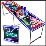 Offizieller Spotlight Beer Pong Tisch Set | Mit LED Beleuchtung | LED Beer Pong...